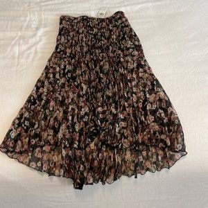 Abercrombie Floral Midi Skirt New With Tags